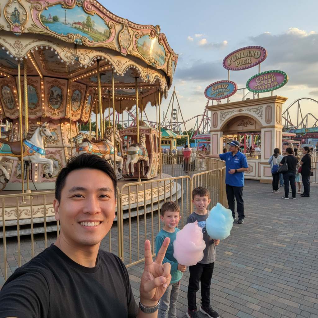 Before — remove people from photos needed: strangers behind subject, cluttered background, broken composition.