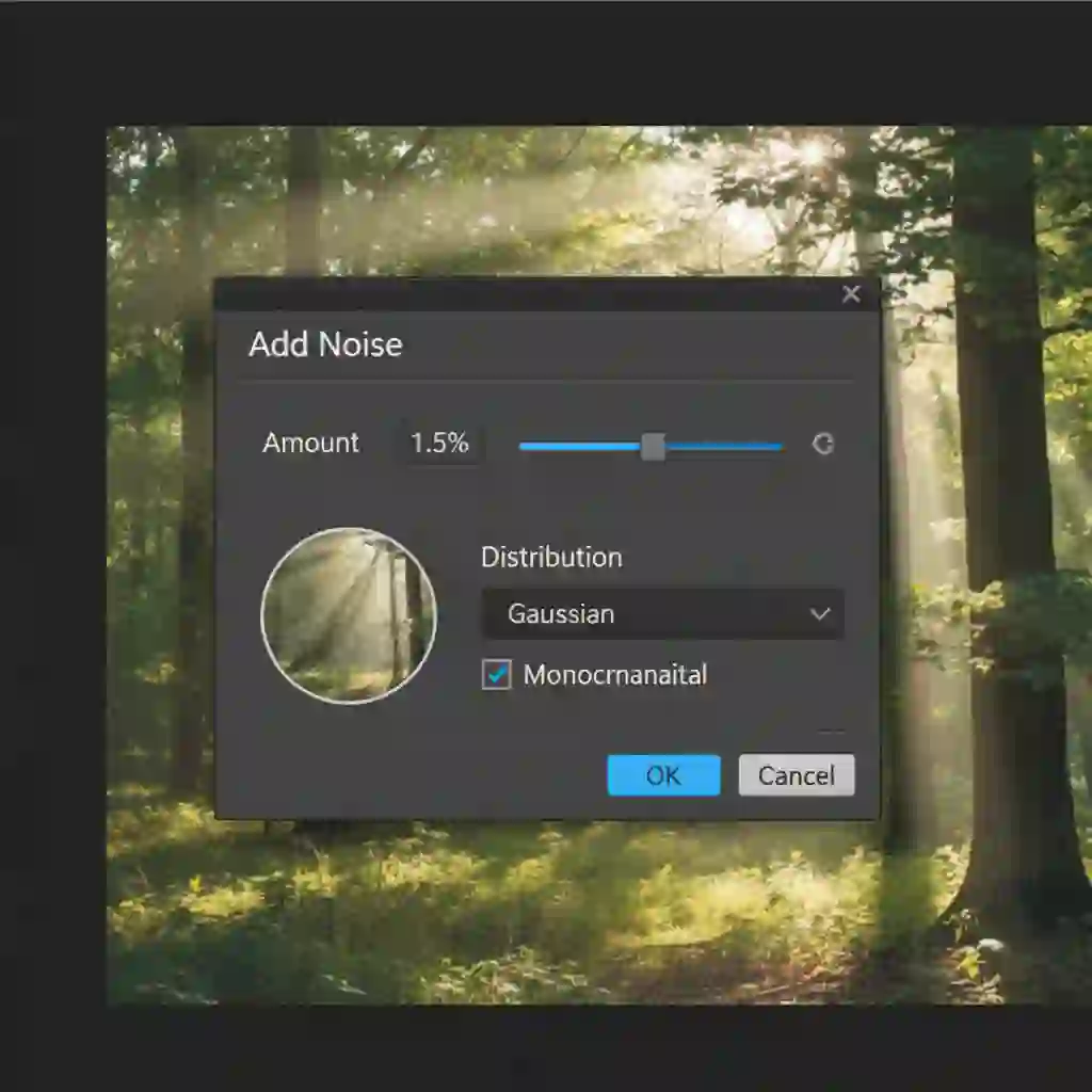 Subtly adding noise after you photoshop remove text from image to match background grain, avoiding overly smooth patches and improving realism across the edited region.