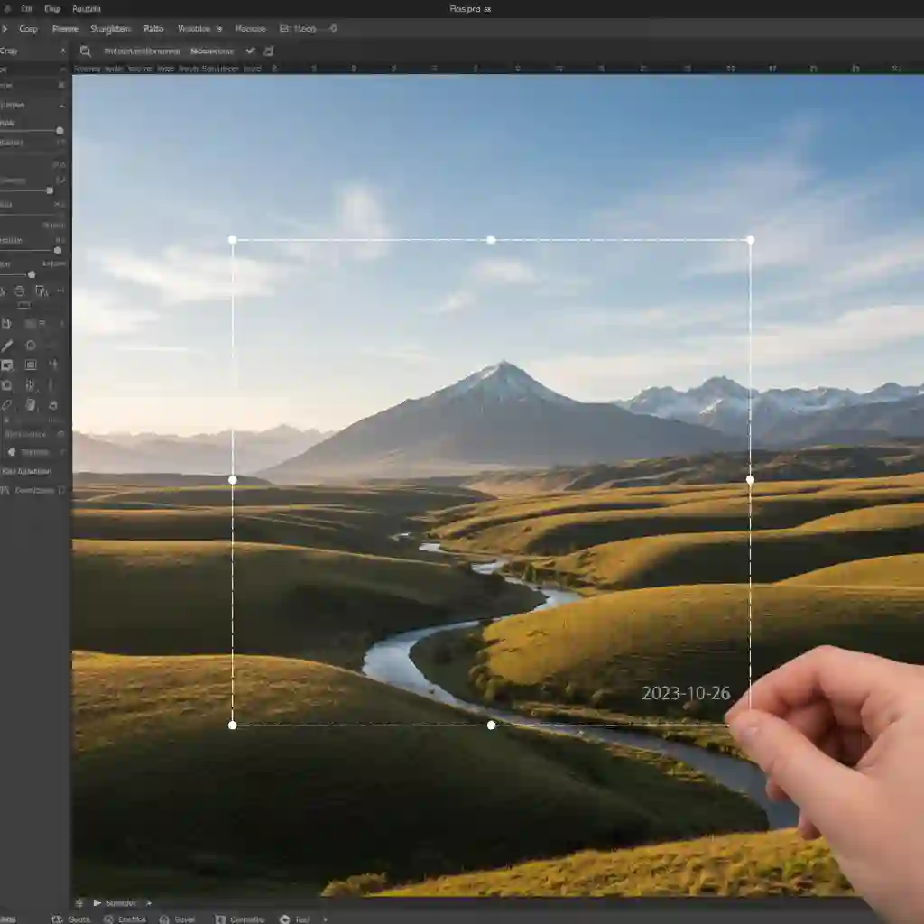Cropping tool in Canva used when unwanted text sits near edges, a direct approach to canva remove text from image by trimming borders without damaging the subject or composition.