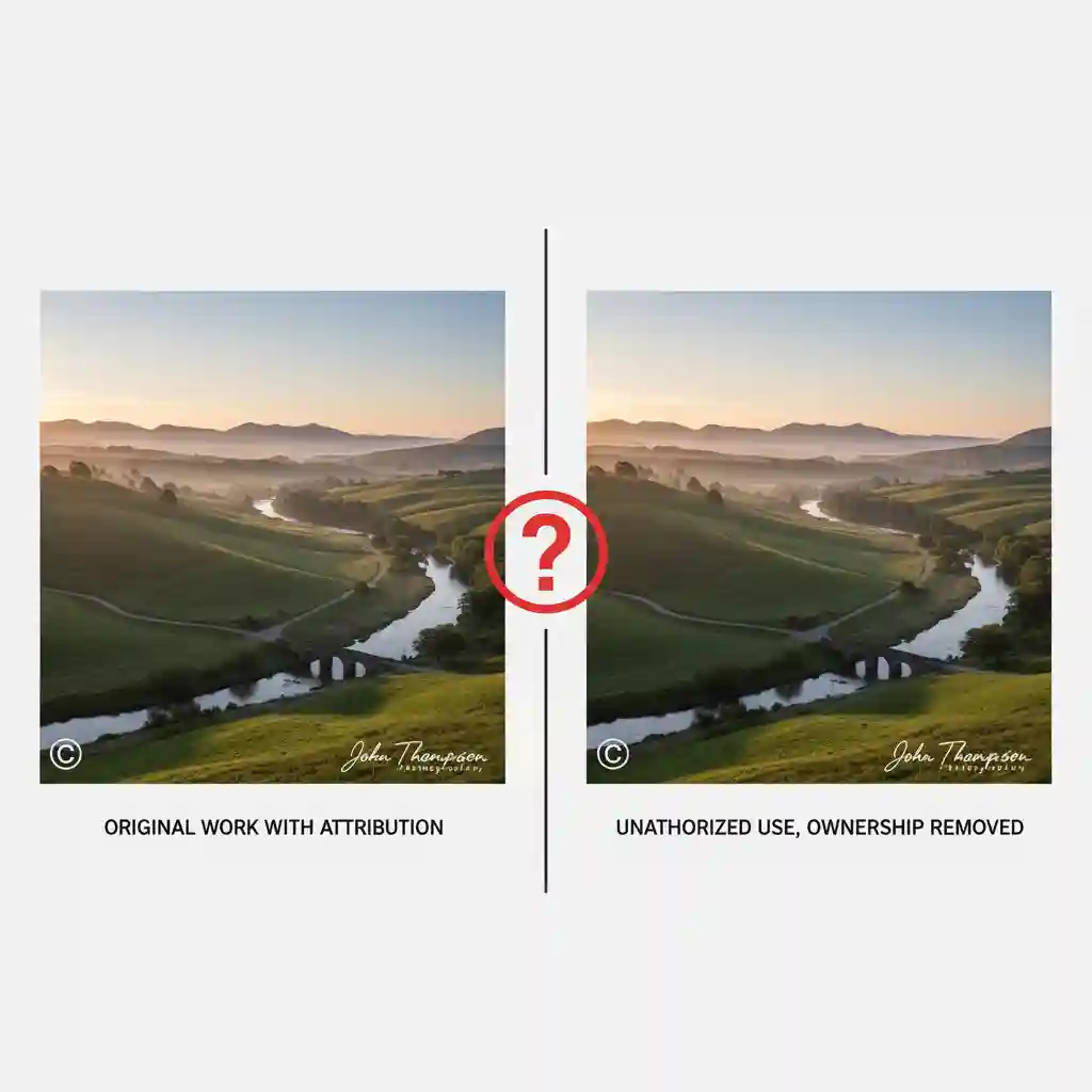 Responsible use guidelines reminding users to apply AI Remove Text from Image ethically, avoiding copyrighted marks, and respecting licenses and creators.